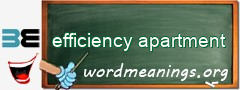 WordMeaning blackboard for efficiency apartment